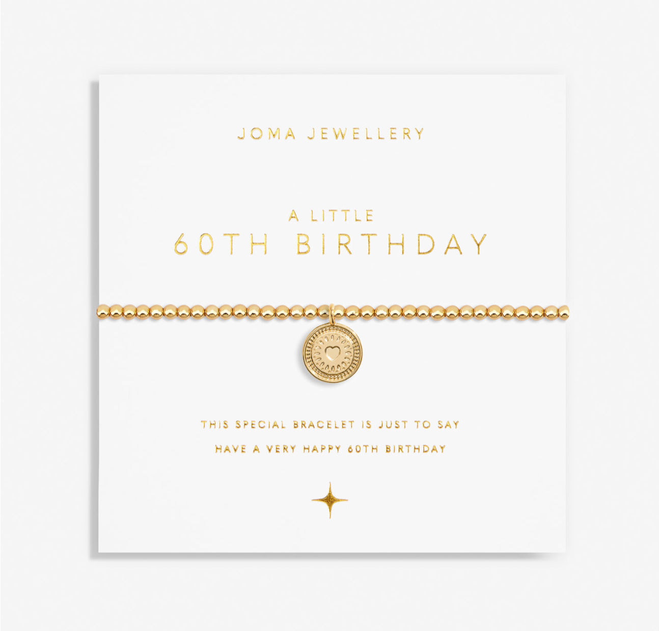 60th Birthday Gold Plated Bracelet