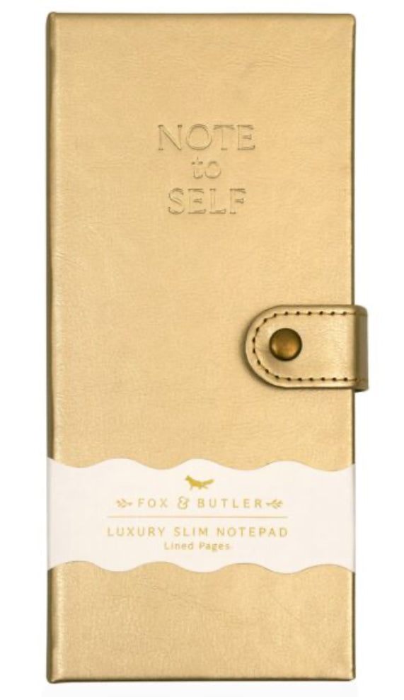 Gold Faux Leather Slim Note to Self