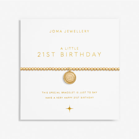 21st Birthday Gold Plated Bracelet