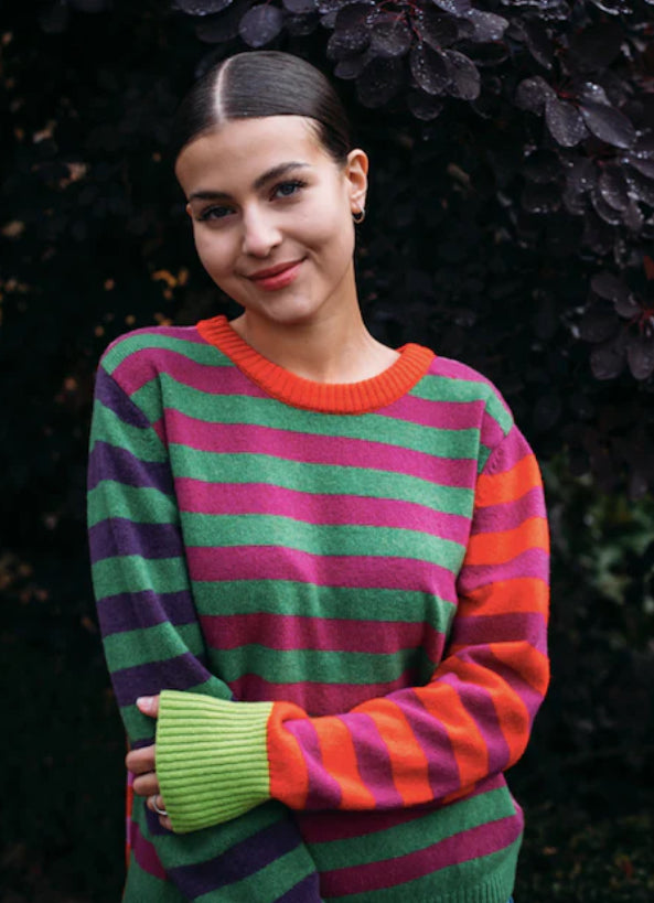 Eribe Stobo Stripe Sweater Rosa